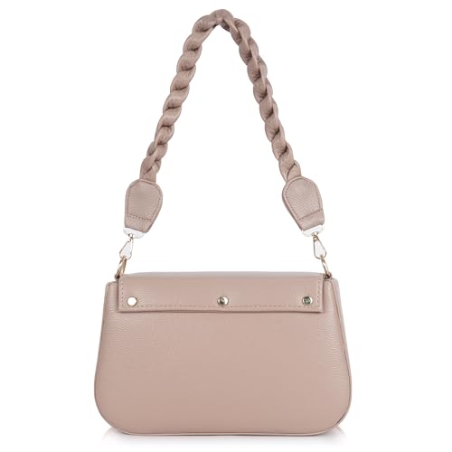 Image of FIAGO Women's Stylish Crossbody Sling Bag, Faux Leather, Braided Strap, Flap Closure, Casual Fashion Shoulder Purse