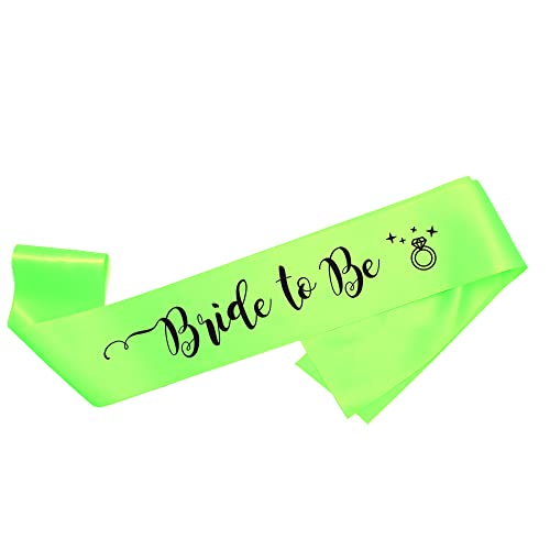 OLILLY Sash Bride to Be Sash for the Future Bride - Enjoy your Bachelorette Party (Green)
