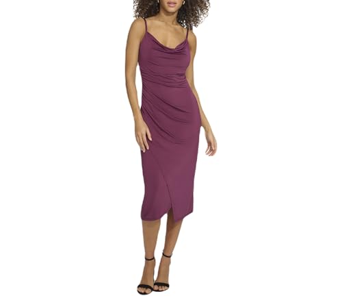 Image of Siena Women's Spaghetti Strap Cowl Neck Midi Dress