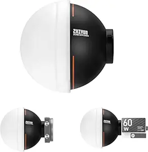 Zhiyun Dome Diffusion Light Diffuser Modifier with ZY Mount Reflector for Zhiyun G60 Zhiyun X100 LED Video Light (Big Size Reflector and Diffuser)
