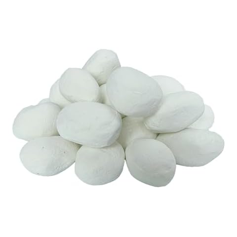 Ceramic Pebbles for Fireplaces - 24 Pieces Cover