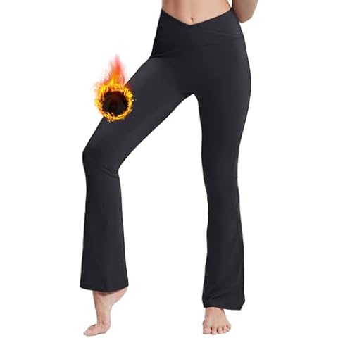 M MOTEEPI Women's Fleece Flared Trousers Cover