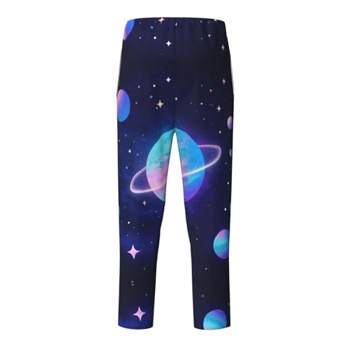 Pajama Pants Pajama Bottoms with Elastic Waistband Sleepwear Lounge PantsUniverse Starry Sky Planets2