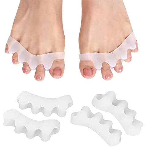 4 Zehenspreizer Hallux Valgus Silikon Ballenschutz Zehentrenner Korrektur Bandage Cover