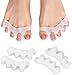 2 Paia gel Toe Separatore, Correttore per le dita dei piedi in gel, distanziatore per alluce valgo e alluce sovrapposto, barelle in gel per dita del piede, Sollievo dal dolore