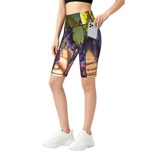 Short de yoga femme Desert Grapes pantalon sport taille haute