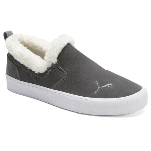 PUMA Womens Bari Comfort Sherpa Slip On Sneakers Shoes Casual - Grey - Size 7.5 M2