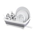 Homeshopa Collapsible Drainer Dish Rack, Dish And Kitchen Utensil Drainer Dinnerware Basket For Kitchen, Portable Foldable Dish Drainer Cutlery Holder Drying Rack