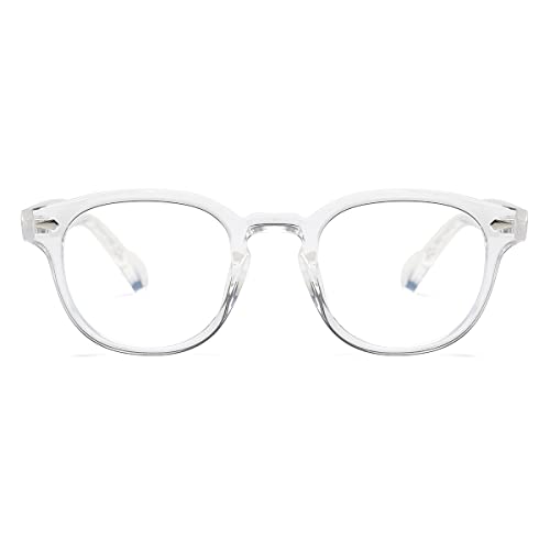 Image of Retro Round Blue Light Blocking Glasses for Men Women, Vintage Frame Non-prescription Computer Reading Eyeglasses