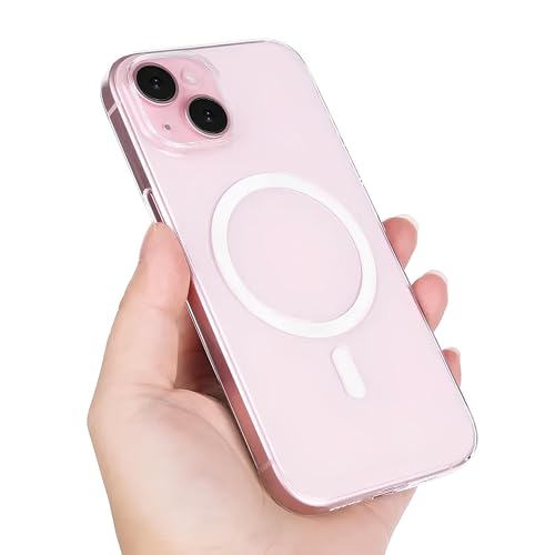 Image of Back Cover Case for iPhone Offers Mag-Safe Compatibility | Crystal-Clear Design | Camera Protection | Durable PC & TPU Construction (Transparent, iPhone 15 Plus)