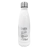 Botella Térmica Personalizada con Nombre, Diseño La Mejor Mamá de Todas,...