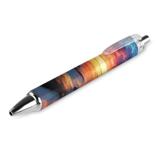 Bolígrafo retráctil Kente Africano de 0,5 mm con agarre suave para oficina (4 uds.)