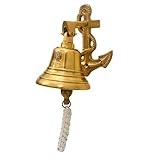Anchor Ship Bells - Large Dinner Call Bell Indoor Outdoor Wall Mount Decorative Bell Loud House Bell for Door Pub Office Last Order School Call Bells