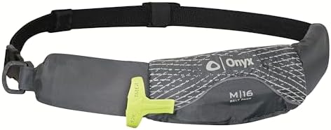 Onyx M-16 Manual Inflatable Belt Pack, U.S. Coast Guard Approved, Low Profile, Compact Design, Approved for users 16 years and older; and over 80 pounds