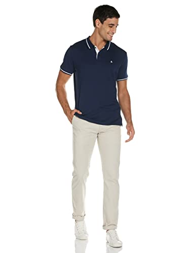 JACK & JONES Men Slim Fit Polo Shirt JJEJERSEY Uni Summer Shirt Short Sleeve Basic Jersey Cotton, Couleurs:Bleu-Marine, Size:L - Image 8
