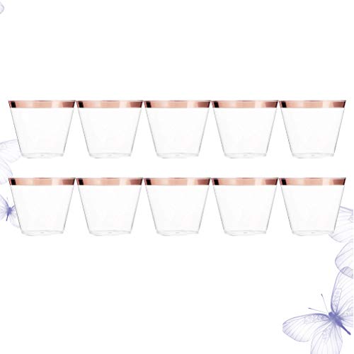 Cabilock Delicado 10pcs 270ml Copos de plástico para doses de sobremesa copo de musse Parfait Tigela