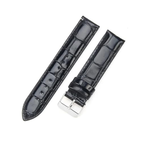 EDVENA rvXgbv fB[X {vrvoh 12/13mm 14mm 17mm 18mm 19mm 20mm 22mm Y(Crocodile-Black-SV,18mm)