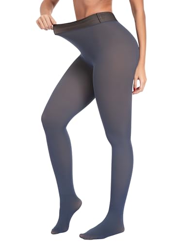 Image of ATHVOTAR Fleece Lined Winter Tights Women - Thermal Warm Opaque Pantyhose Thick Sheer Leggings