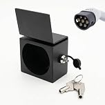 EVify Type 2 Wall Mount Lockable for Electric Car Charging Cable - Universal Theft Protection & Cable Holder for EV Plug - Robust Wallbox Cable Holder Including Lock & Mounting Material
