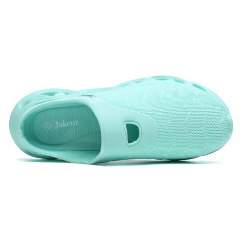 Image of Jakcuz Men Slip On Mules Lightweight Open Back Sneakers Breathable Walking Shoes