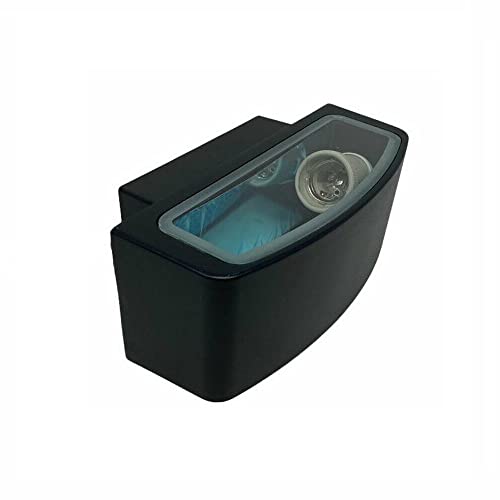 Partenopea® Applique lampada da muro parete in alluminio e vetro per esterno casa locali terrazza IP65 con attacco per lampadine E27 (lampadina esclusa, Nera)