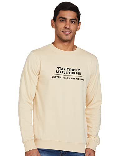 Image of Amazon Brand - Symbol Men Cotton Rich Light Weight Crew Neck Sweatshirt (Regular Fit)