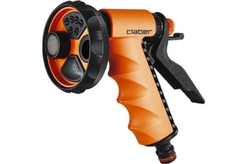 Claber 87239 Bl. Pistola Ergo Garden 9391, Nero/Arancione/Grigio, 150X75X150 Cm