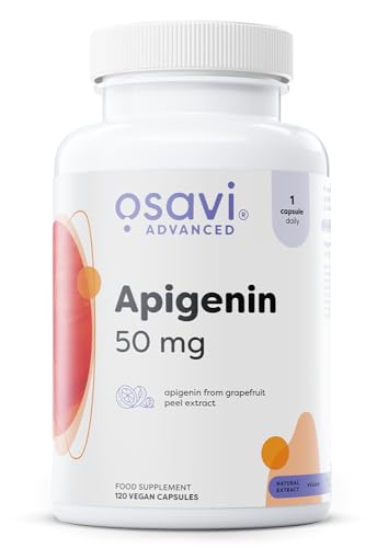 Osavi Apigenin 50 mg 120 Vegane Kapseln | Standardisierter Grapefruitschalen-Extrakt (90% Apigenin) | Pflanzliches Bioflavonoid | Clean Label | Geeignet für Veganer Vegetarier & Keto