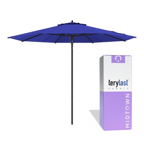 Image of Midtown Umbrellas Push and Pop - 8 Ft Patio Umbrella, Midnight Canopy