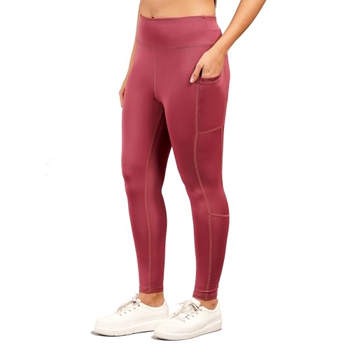 Image of NEVER LOSE Thick High Waist Yoga Pants with Pockets, Tummy Control Workout Running Yoga Leggings for Women