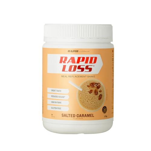 Rapid Loss Salted Caramel Protein Shake Mix 575g, Gluten Free Meal Replacement Shakes Weight Loss, Low Calorie, Low Carb, Low Sugar