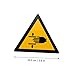 Hohopeti 1Pc Hand Crushing Warning Decal Caution Safety Sticker for Industrial Equipment Easy to Use Printing Simple Design Reliable Warning Label for Garage and Workplace