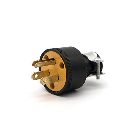 Ram-Pro 3 Wire Replacement Male Electrical Plug - House Extension Cord Heavy Duty Replacement Male Plug 3-Prong Male Electrical End Electrical Plugs & Three Prong Cord End