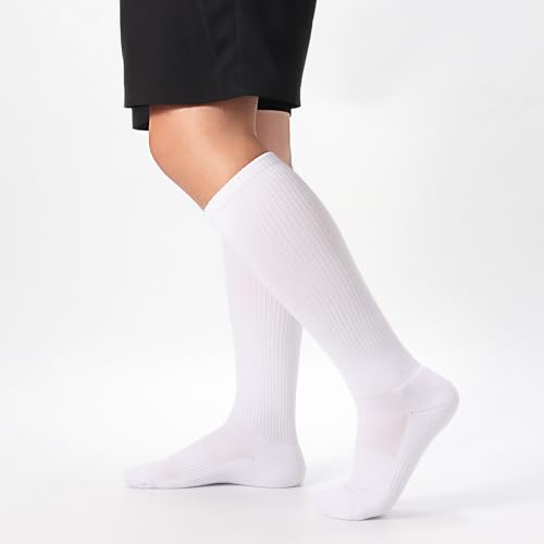 3 Pairs Over the Calf Socks for Men Women Cushioned Work Boot Socks Knee High Tube Socks2