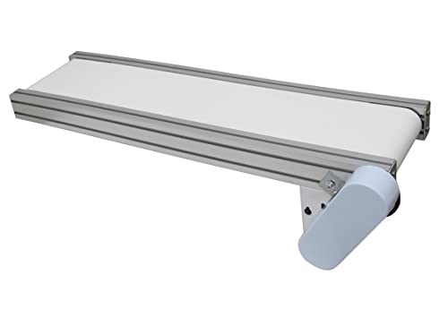 TECHTONGDA PVC Flat Conveyor Belt Systems for Industrial Transport Aluminium Alloy Frame Conveyor Length 47.2inch Belt Width 7.8inch