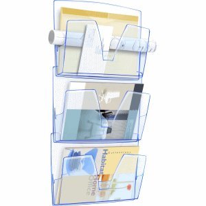 Preisvergleich Produktbild CEP Wandprospekthalter-Set mit 3 Fächern Ice blue