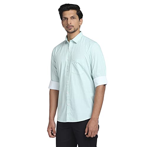 Image of Colorplus Men's Pure Cotton Print Pattern Tailored Fit Spread Collar Full Sleeve Casual Shirt