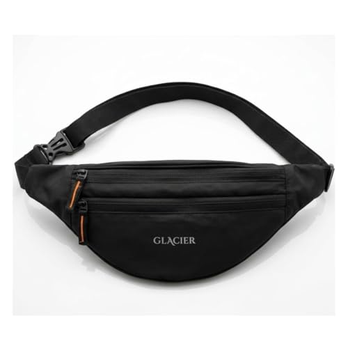 Image of GLACIER Men's & Women's Waist Bag /Fanny Pack | Stylish Crossbody Sling for Travel & Daily Use | Multi-Compartment Lightweight Waist Pouch with Adjustable Strap for Outdoor, Walking & Casual Wear
