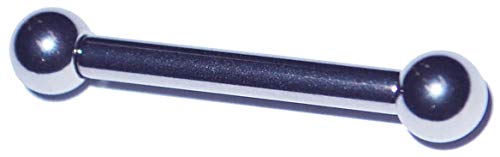 Painful Pleasures 10 Gauge 10g 2.5mm 316L Stainless Steel Straight Barbell Tongue Nipple