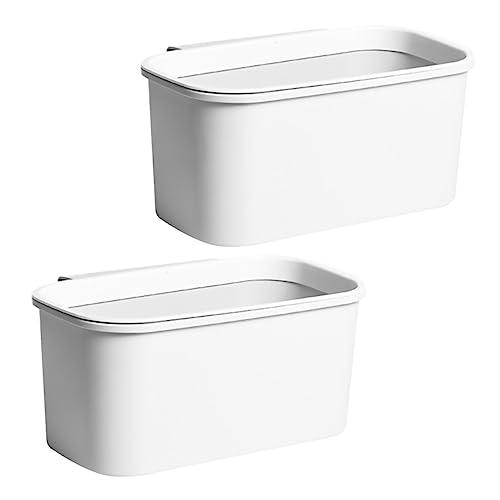 Caneca de basura colgante rectangular para cocina blanca miniatura 1