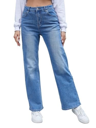 hibshaby Women's Wide Leg Jeans High Waisted Strechy Denim Pants Fashion Baggy Trouser Jean Pant with Pockets3