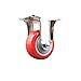Service Caster Brand 3 Inch 316 Stainless Steel Light Duty Caster Wheel Red Polyurethane Wheel ? 300lbs./Caster ? Rigid Plate Caster