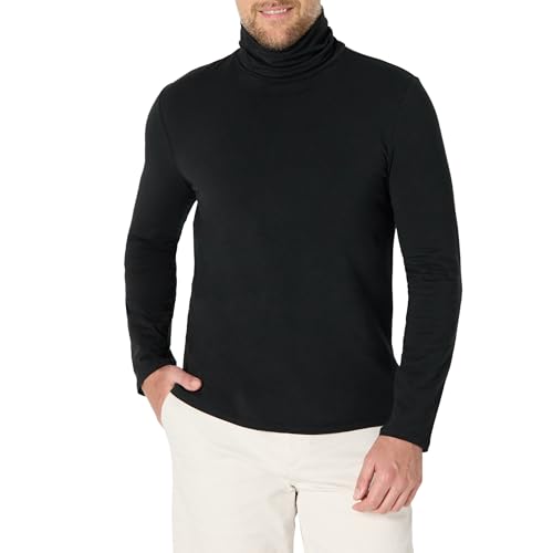 Amazon Essentials Men's Slim Fit Turtleneck Shirts, Black, L