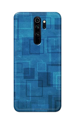 Image of Printed Hard Back Cover Case for Mi Redmi Note 8 Pro Back Cover (Plain Azure Blue) -702