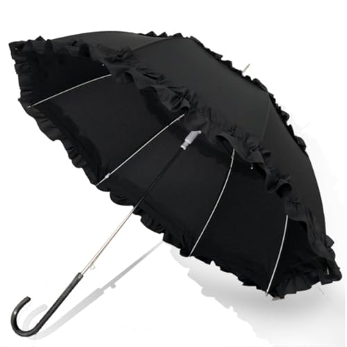 【未使用】サンドレス 折り畳み傘 日傘 晴雨兼用 1級 フリル UV加工 黒 未使用】サンドレス 折り畳み傘 日傘 晴雨兼用 1級 フリル UV