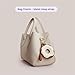 Leather Donut Charm for Handbags, Purses, Totes, Keychains and Cars Handmade with Alran Sully Goatskin (Metal-clasp strap) (Metal-clasp strap)