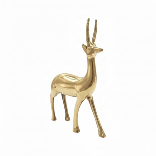 Image of Brass Deer Pair Statue | Weight - 1670 G Approx | Vastu Shastra & Feng Shui Remedies | Home Decor | Vastu Remedy | Size- 9 Inch Approx | Pack of 2