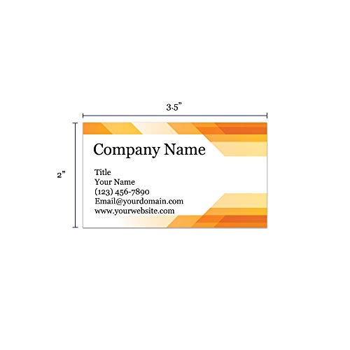 Custom Printed Business Cards - Thick Sturdy Stock - 3.5" x 2" - 100% Made in the U.S.A. (Orange Tech, 500) - Thumbnail 2