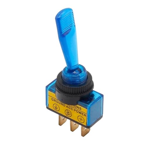 Interrupteur à bascule auto finitions soignées voyant LED vert 12V
