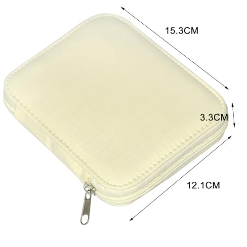 Image of Sewing Kit with Case Portable Sewing Supplies for Home Traveler, Adults, Beginner, Emergency, Contains 18 Sewing Thread, Scissors, Needles, Measure etc,Off White
